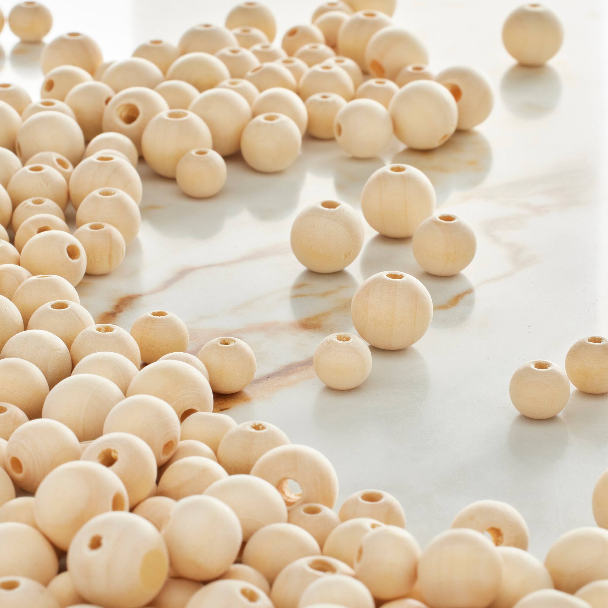 Unfinished Wooden Round Beads by Bead Landing™